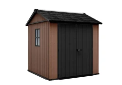 Domek ogrodowy, narzędziowy newton Plus wide 7x7,5 - Brąz. Wym.: 230 x 223.8 x 246 cm