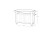 Rysunek techniczny z wymiarami barku ogrodowego Unity 207L brąz: 134x52x90 cm.