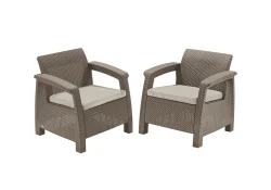 Fotel ogrodowy Corfu Duo (2szt. w zestawie) - Cappucino