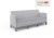 Popielato-szara 3-osobowa sofa Scandi Forma z poduszkami i ciemnymi nóżkami, widok z przodu.