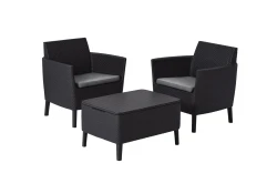 Meble ogrodowe, balkonowe, zestaw Salemo Balcony - Grafit