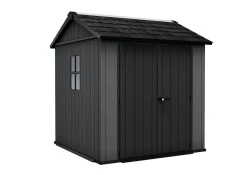 Domek ogrodowy, narzędziowy newton Plus wide 7x7,5 - Grafit. Wym.: 230 x 223.8 x 246 cm
